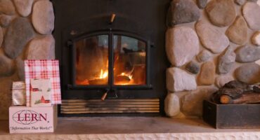 Fireplace with Logo